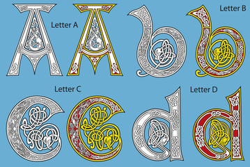 Ancient Celtic alphabet (26 letters) - 26273390