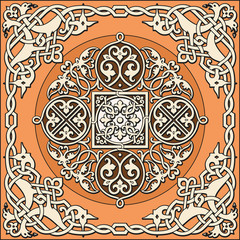 Ancient old russian vector pattern