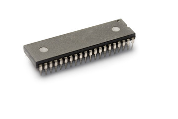 Microchip isolated on white