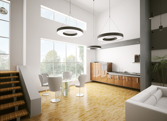 Modern küche interior 3d