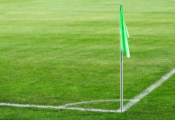 Fototapeta premium Corner flag on an soccer field
