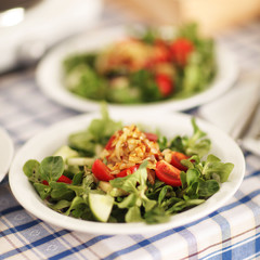 in der Küche - Salat mit Garnelen