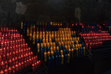 prayer candles in Montserrat
