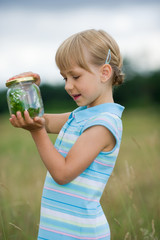 girl with jar