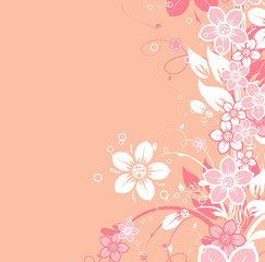 Floral abstract background, vector