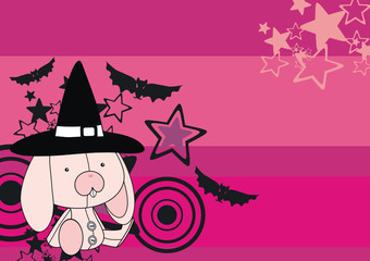bunny cartoon background halloween