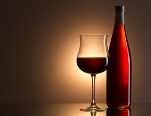 Still-life with the wine glass