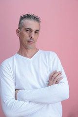 man in white shirt