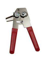 Can Opener with Red Handle - Blade Side