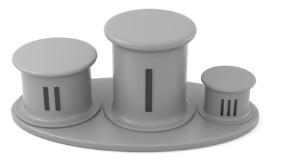 Podium isolated on white background