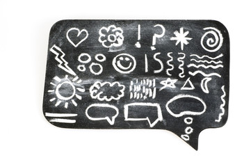 Symbols on Chalkboard