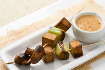 Asiatische vegetarische Spieße