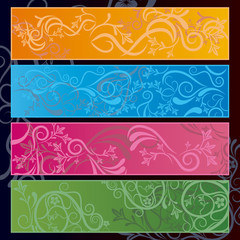 Abstract Floral Banner