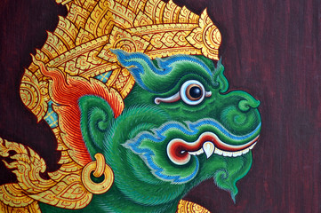 traditional thai temple painting