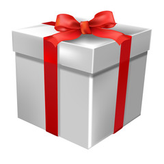 Christmas gift isolated on a white background