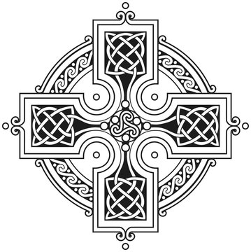 Vector celtic cross traditional ornament