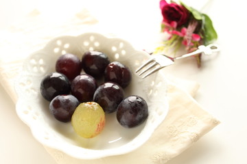 Japanese Autumn fruit, grapes