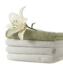 towels with flower
