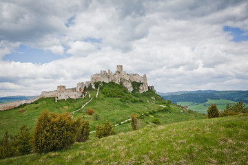 Spissky hrad castle in Slovakia,UNESCO world heritage listed mon