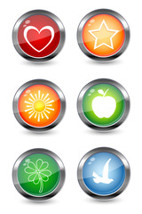 colorful glossy icons
