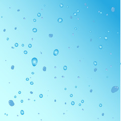 Fototapeta na wymiar Abstract Vector krople wody na niebieskim tle