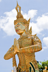 Obraz premium Traditional Thai style in temple of thailand