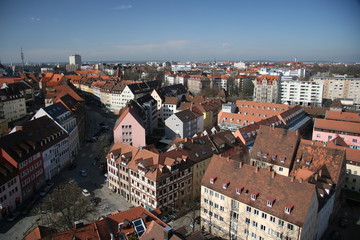 Fototapeta na wymiar Blick über Nürnberg