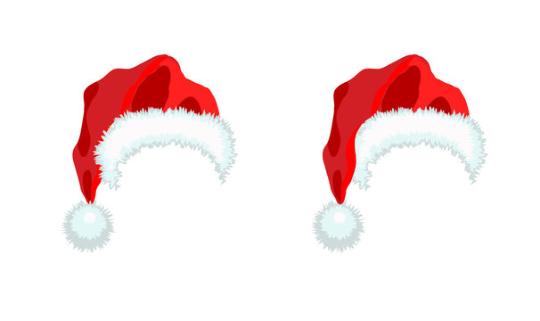 Two red Santa Claus Hat
