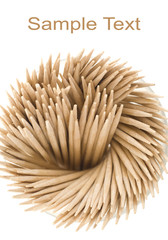 Various Toothpicks in white background