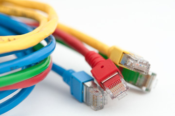 Rolle Netzwerkkabel bunt