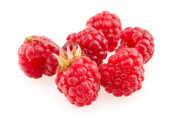Fresh raspberries.