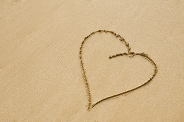 heart in the sand