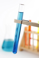 Reagenzglas blau