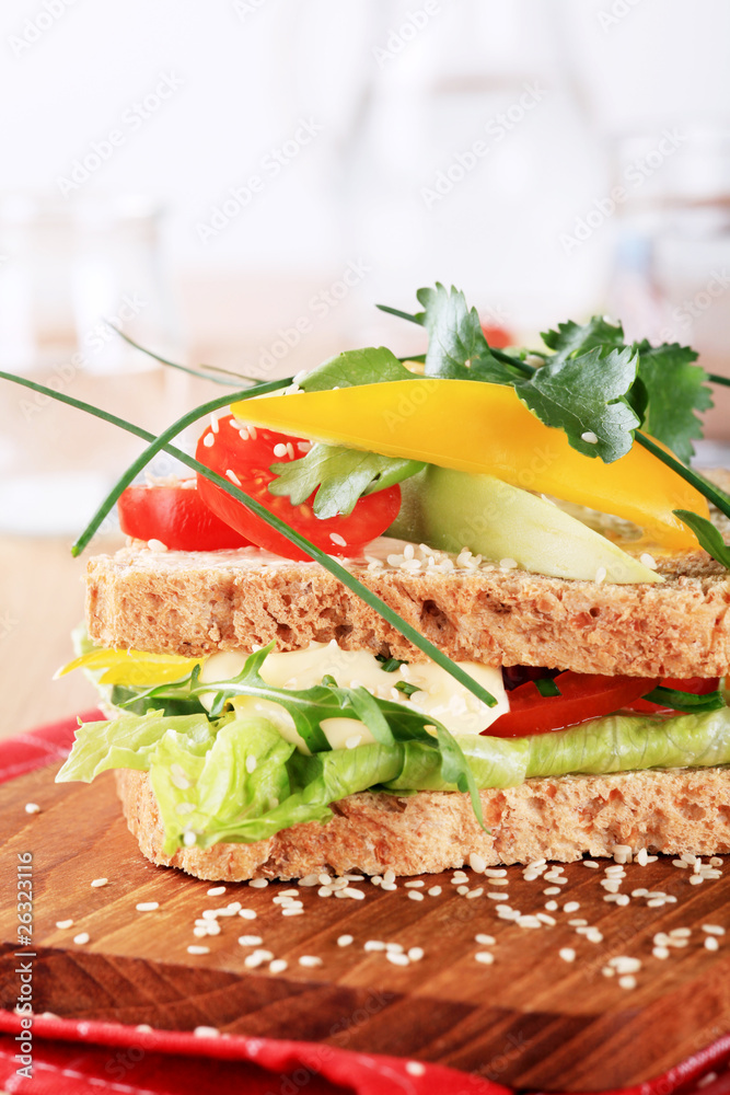 Poster healthy sandwich