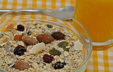 Muesli and Orange Juice