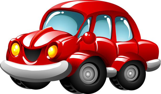 Cartoon red car
