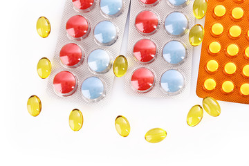 Tablets isolated on white