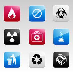 Color danger icons