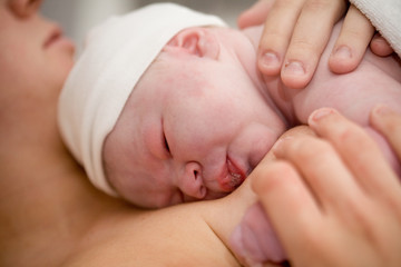 Newborn baby girl