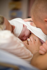 Obraz na płótnie Canvas Newborn baby girl