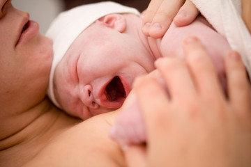Newborn baby girl