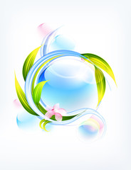 Vertical floral frame