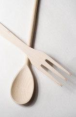 wooden spoon and fork