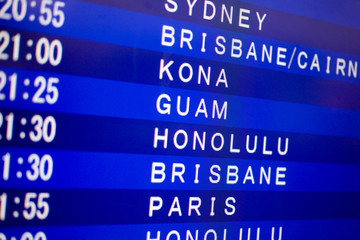 Obraz premium 成田空港掲示板