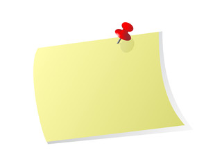 Yellow reminder note