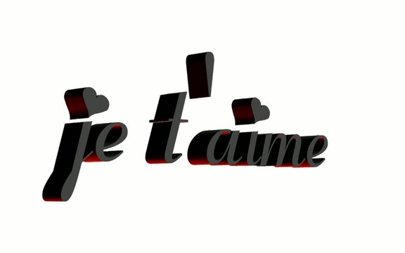 " je t'aime" en 3d