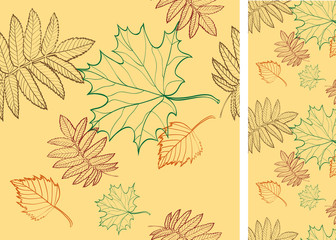 seamless background with maple leaves