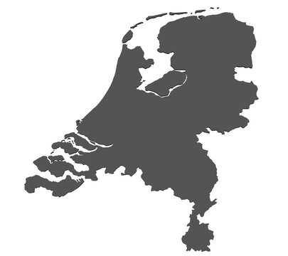 Karte der Niederlande - freigestellt