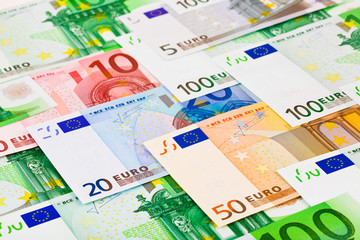 Fototapeta premium Euro money background