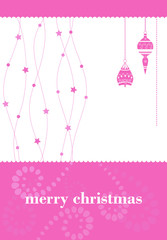 Pink merry christmas